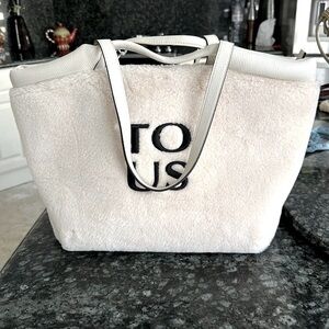 TOUS NEW FUR and leather bag authentic 100%